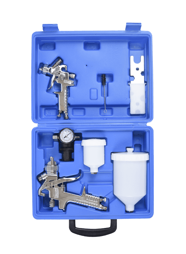 ปืนพ่นสีสูตรน้ำ -HVLP-H-827-Suit-silver